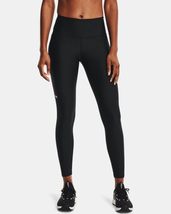 Damen HeatGear® Armour No-Slip Waistband Full-Length-Leggings, Black, pdpMainDesktop image number 0